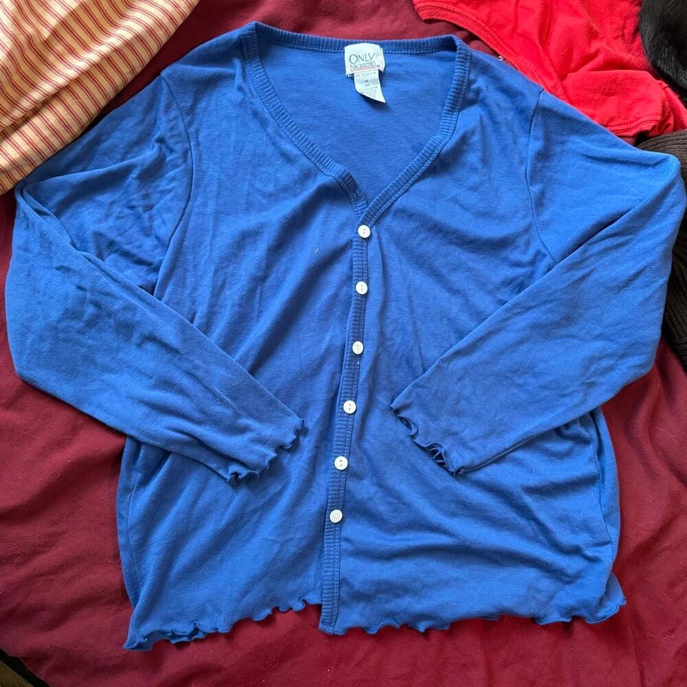 Women's Blue and Navy Cardigan